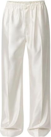 Carven Pull-on Broek in Slip Satin - Dames - Pyjama - Beige - L - Katoen - Nachtkleding