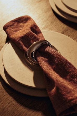 Ferm Living Orrith Porcelain Napkin Rings, Set of 4