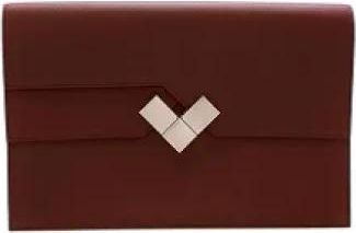 Herm&egrave;s Pre-owned Canvas clutches - Dames - Vintage Clutch - Rood - ONE Size - Leer - Vintage