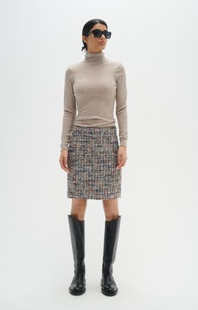 Inwear T-shirt met lange mouwen Slim fit Oatmeal Melange beige