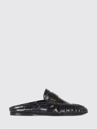Saint Laurent Mules Le Loafer in pelle di anguilla con monogramma YSL