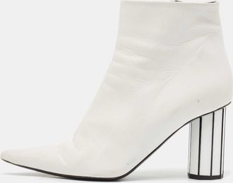 Proenza Schouler White Leather Ankle Length Boots