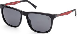 Timberland TB9234 Polarized 01D Mens Sunglasses Black Size 58