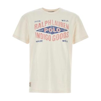 Polo Ralph Lauren T-Shirts, male, White, Size: XL Cotton Oversize T-Shirt