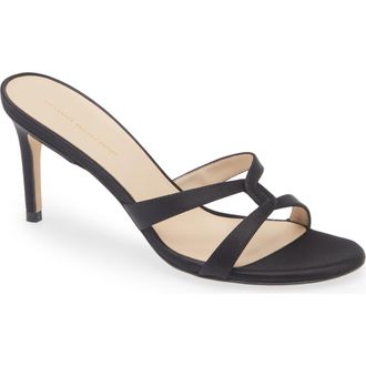 Stuart Weitzman Soiree Sleek 75 Sandal in Black at Nordstrom Rack