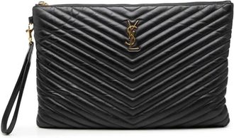 Saint Laurent Pre-owned Saint Laurent Chevron Leather Monogram Document Holder Ladies 6S0AJN3ZTQYO0Q5O