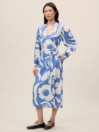 Rebecca Taylor Silhouette Fleur Long Sleeve Whisper Dress