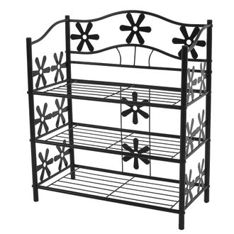 Hhg Estanter&iacute;a Estanter&iacute;a Met&aacute;lica Zapatero Estanter&iacute;a De Pie Ginebra, 3 Estantes, Altura 70cm