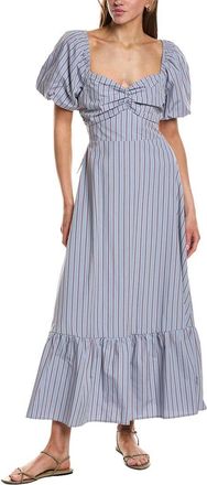 English Factory Striped Tie Back Maxi Dress