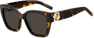 BOSS Havana-acetate sunglasses with Double B monogram