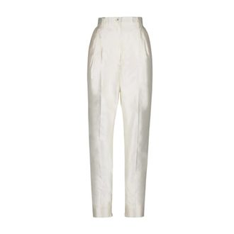 Dolce & Gabbana Dames, Broeken, Wit, Maat: XS Zijde