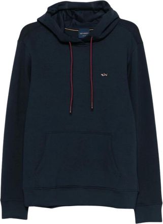 Paul & Shark Hoodies & sweatvesten, Heren, Blauw, 2Xl, Katoen, Pullover Hoodie