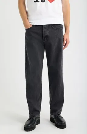 Obey Boxcar Straight Leg Jeans in Faded Black at Nordstrom, Size 30
