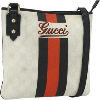 Gucci Pre-owned Cross Body Bags, female, White, Size: ONE SIZE Pre-owned Vintage Shoulder Bag