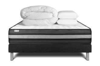 VITALIT Pack colch&oacute;n negro espuma viscoel&aacute;stica 140 x 190