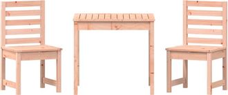 vidaXL Mesa Y Sillas De Jard&iacute;n 3 Pzas Madera Maciza Douglas Vidaxl