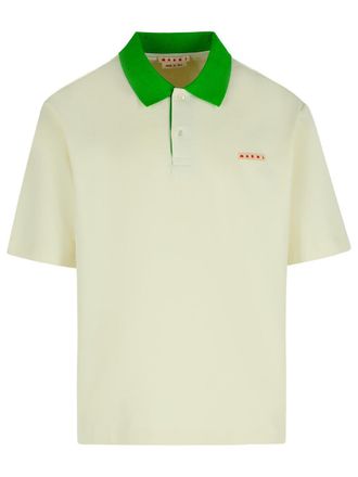 Marni Glass Cotton Blend Polo Shirt