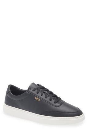 BOSS Kieran Tennis Sneaker in Black at Nordstrom Rack, Size 7Us / 6Uk