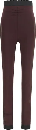 The Attico Sheer Detail Leggings - Brown