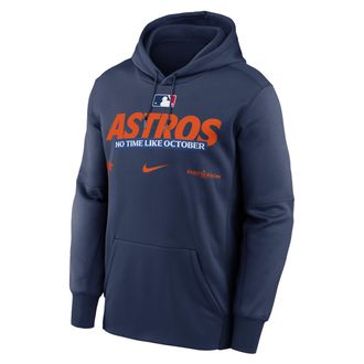 Nike Houston Astros 2026 Postseason Authentic Collection Nike Mens Therma-FIT MLB Pullover Hoodie in Blue | NKAQ44BHUW-D28