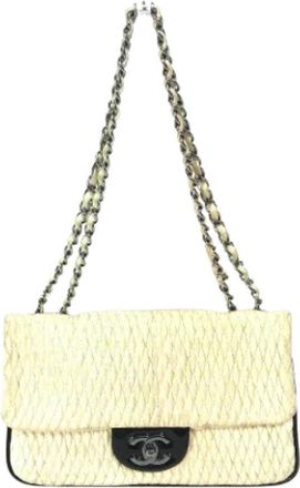 Chanel Pre-owned Leather chanel-bags - Dames - Vintage Schoudertas - Wit - ONE Size - Vintage