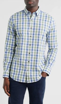 Johnnie-O Candler Button Down Shirt In Forest