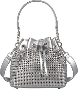 Alma En Pena Rhinestone bucket tas - Dames - Schoudertassen - Grijs - ONE Size - Tassen