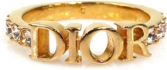 Dior Gold Metal Band Ring (Pre-Owned)