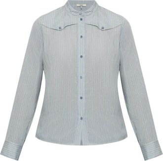 Chlo&eacute; Camicia in Seta a Righe - - Blouses & Shirts - Donna - Blu - M