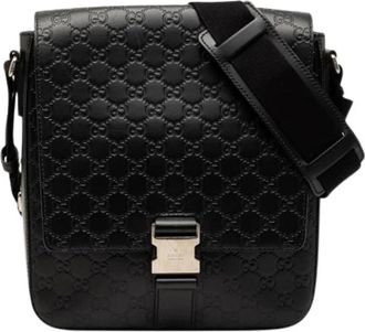 Gucci Pre-owned Cross Body Bags, female, Black, Size: ONE SIZE Pre-owned Leather crossbody-bags