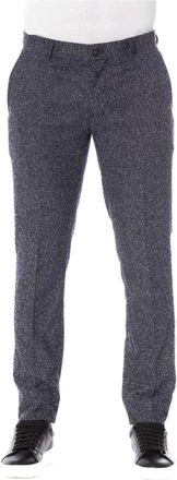 Trussardi Zwarte katoenen broek met zakken - Heren - Slim Fit Broeken - Zwart - M - Katoen - Broeken