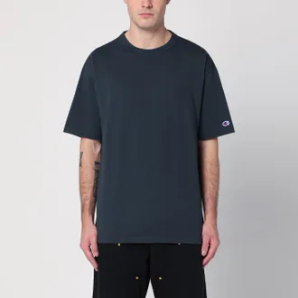Champion T-shirt girocollo blu navy in cotone