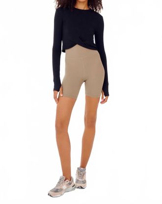 SPLITS59 Daisy Long Sleeve Jersey Tee In Black