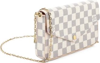 Louis Vuitton Felicie Pochette Damier crossbody bag - women - Fabric - One Size - White