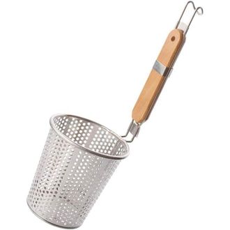 OEM Scolapasta Italiano Con Manico In Legno, Setaccio Fine Per Gnocchi E Verdure, Utensile Da Cucina Robusto Ed Elegante - Crezuo
