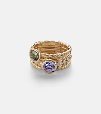 David Yurman DY Mercer 18kt gold ring with gemstones