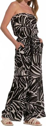 Elan Kauai Print Jumper In Black & White