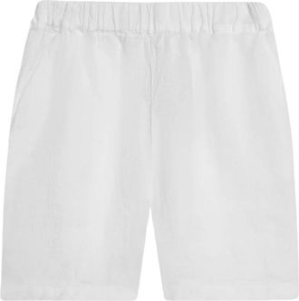Brooks Brothers Linnen Shorts - Dames - Korte Broeken - Wit - M - Linnen - Korte Broeken
