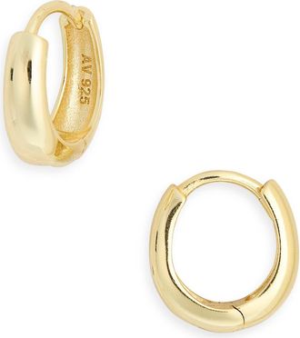 Argento Vivo 18K Gold Plated Sterling Silver Huggie Hoop Earrings at Nordstrom Rack