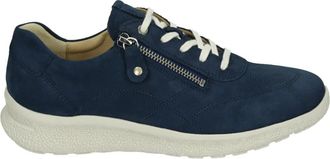 Hartjes Blauwe Nubuck Lage Sportschoenen - Dames - Sneakers - Blauw - 40 EU - Leer - Schoenen
