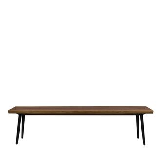 Dutchbone Banco de madera de nogal L180