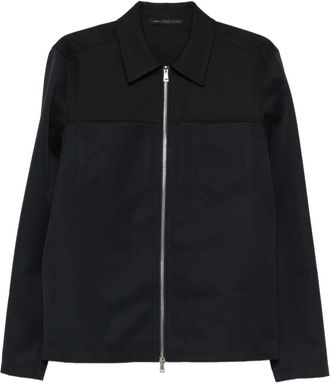 low brand Overhemt met rits en vlakken - Blauw