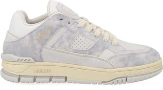 Axel Arigato Area Lo Leather Distressed Sneakers