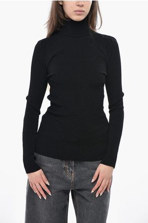 Wardrobe.NYC High-Neck Top MATTE Ribbed Fabric size Xs