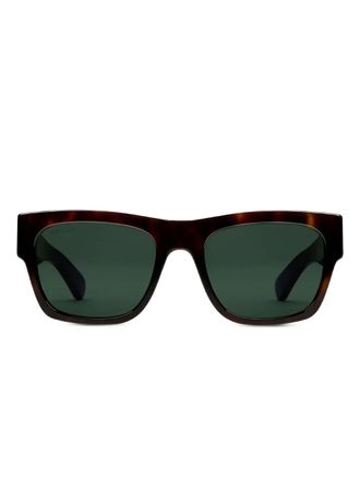 Gucci Zonnebril met vierkant montuur - Bruin