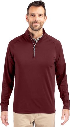 Cutter & Buck Adapt Eco Knit Stretch Recycled Mens Quarter Zip Pullover