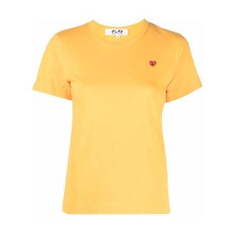 Comme Des Gar&ccedil;ons Small Heart T-Shirt - female - Comme des Gar&ccedil;ons Play - T-Shirts - Yellow - S - Tops