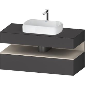 Duravit Duravit - Qatego Consola Mueble Bajo Lavabo, 1 Extra&iacute;ble, 1 Caj&oacute;n