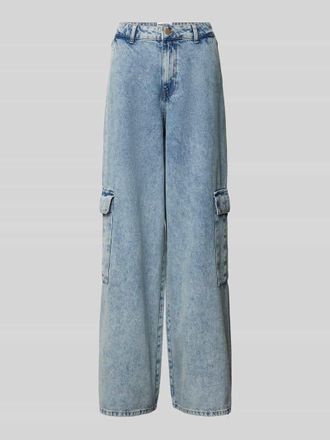 Essentiel Baggy Fit Jeans mit Cargotaschen in Jeansblau, Gr&ouml;&szlig;e 25