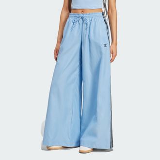 adidas Originals ADIDAS Originals Womens adicolor Firebird Oversized Track Pants - Sky Blue - Size Medium
